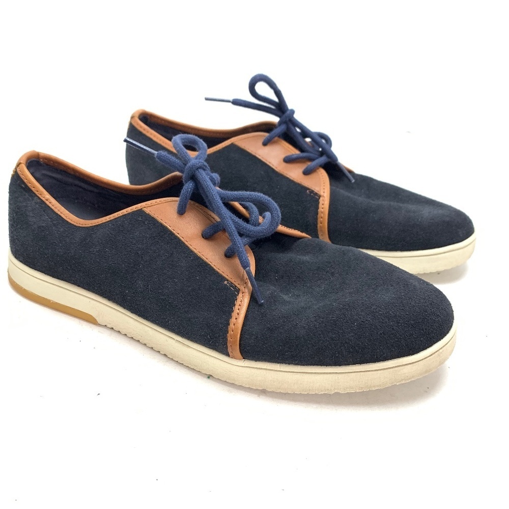 CLAE CARTER Navy Oxford Casual Leather Shoes 9.5